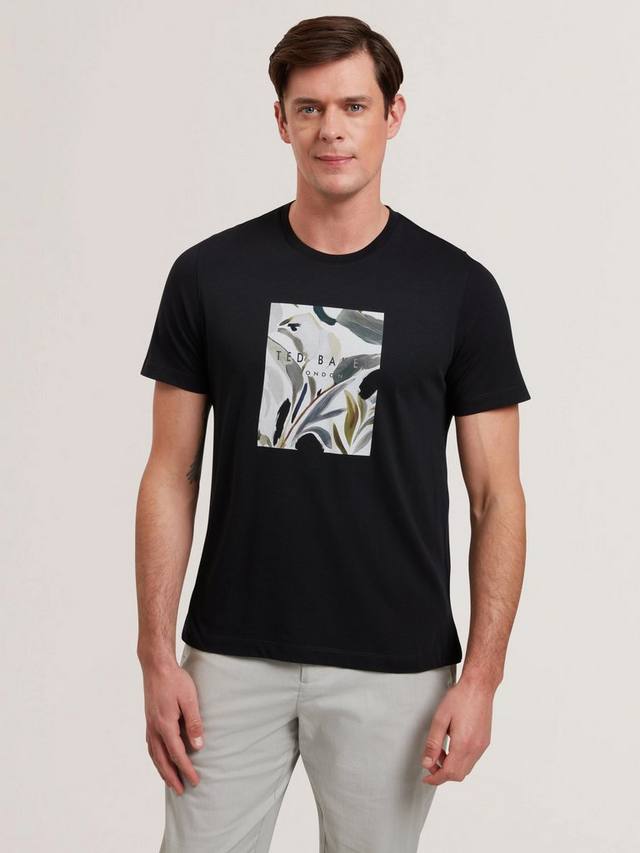 

Футболка Justino Cotton Regular Fit Ted Baker, Black