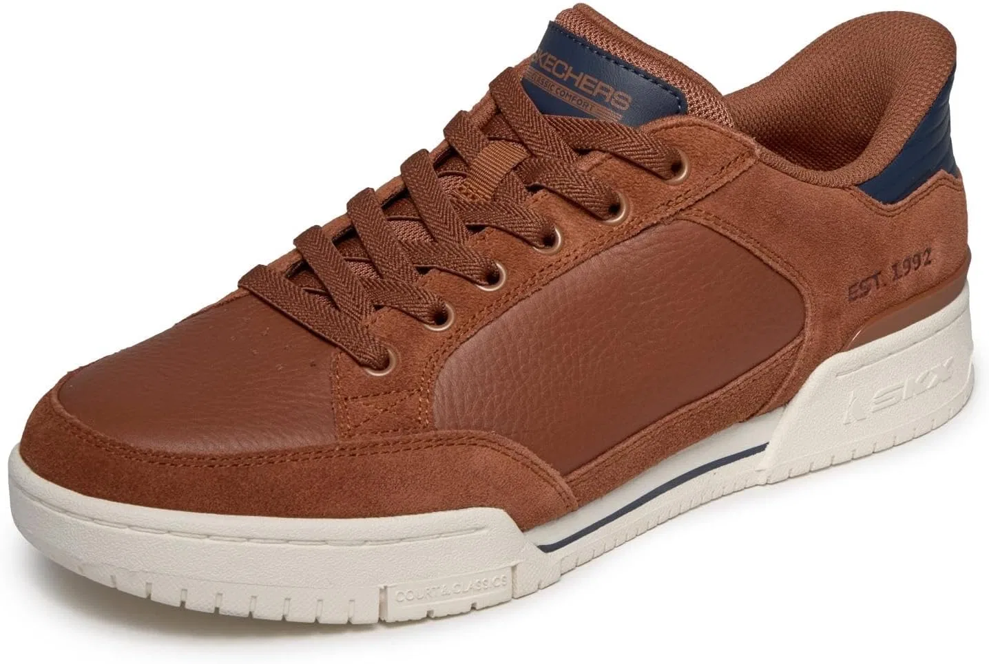 Мужские кроссовки Skechers Recoil Persius, Pigskin Brown Pu Natural Leather
