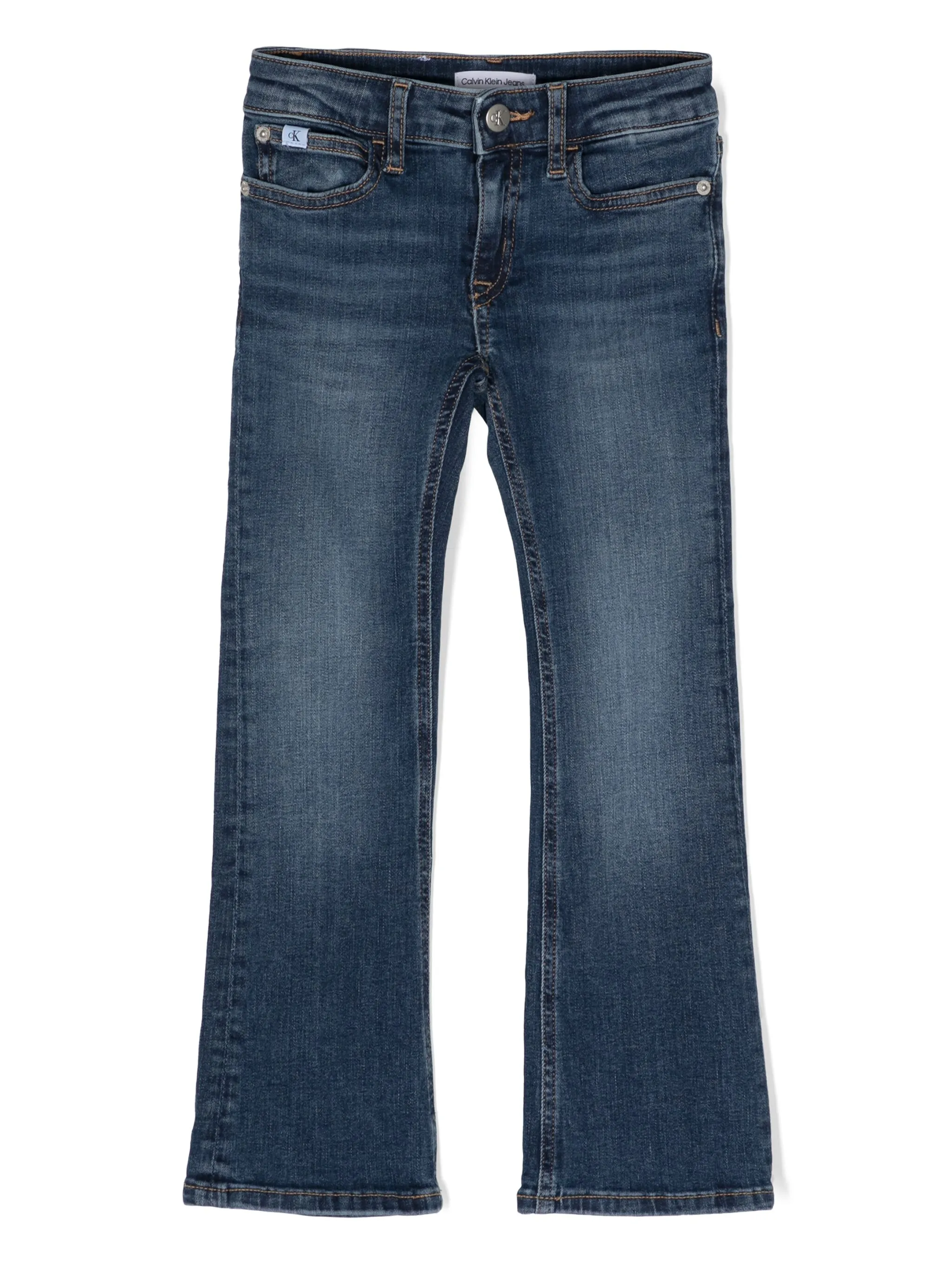 

Расклешенные джинсы средней посадки Calvin Klein Kids, синий