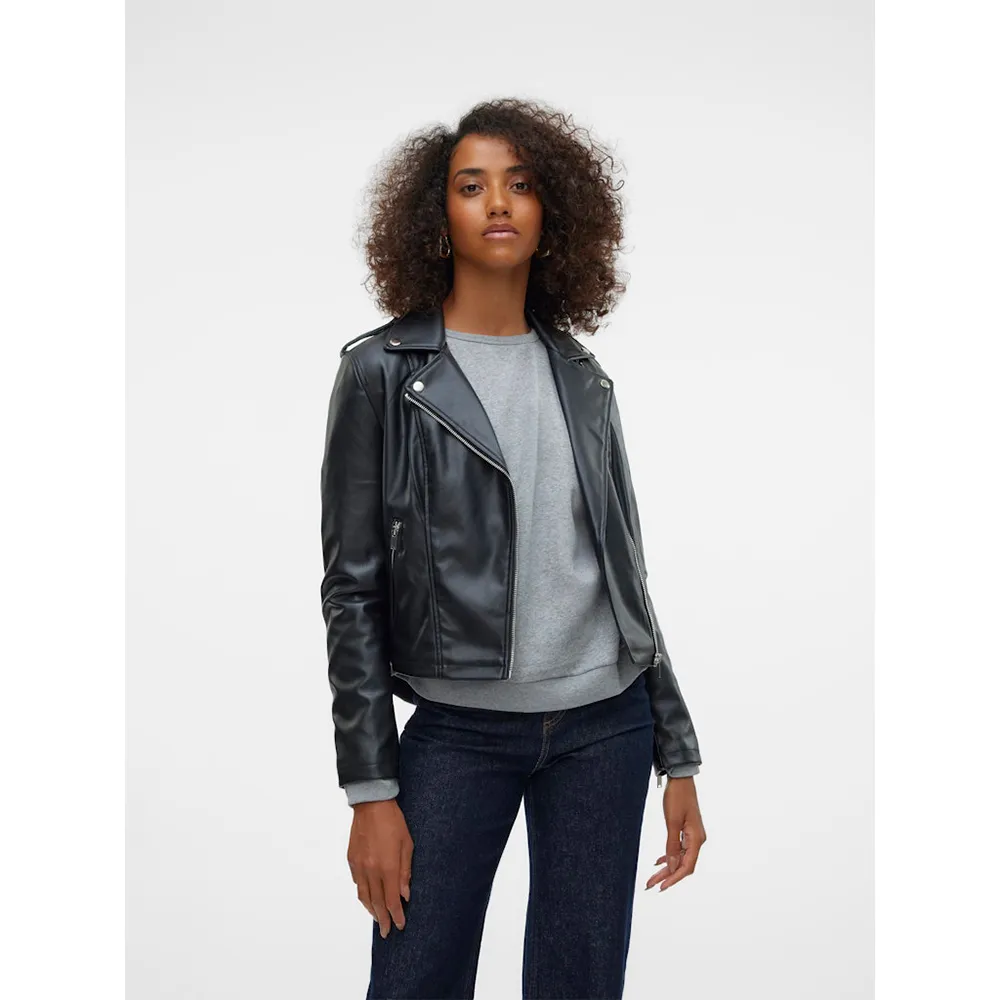 

Куртка Vero Moda Bella Ane leather, черный
