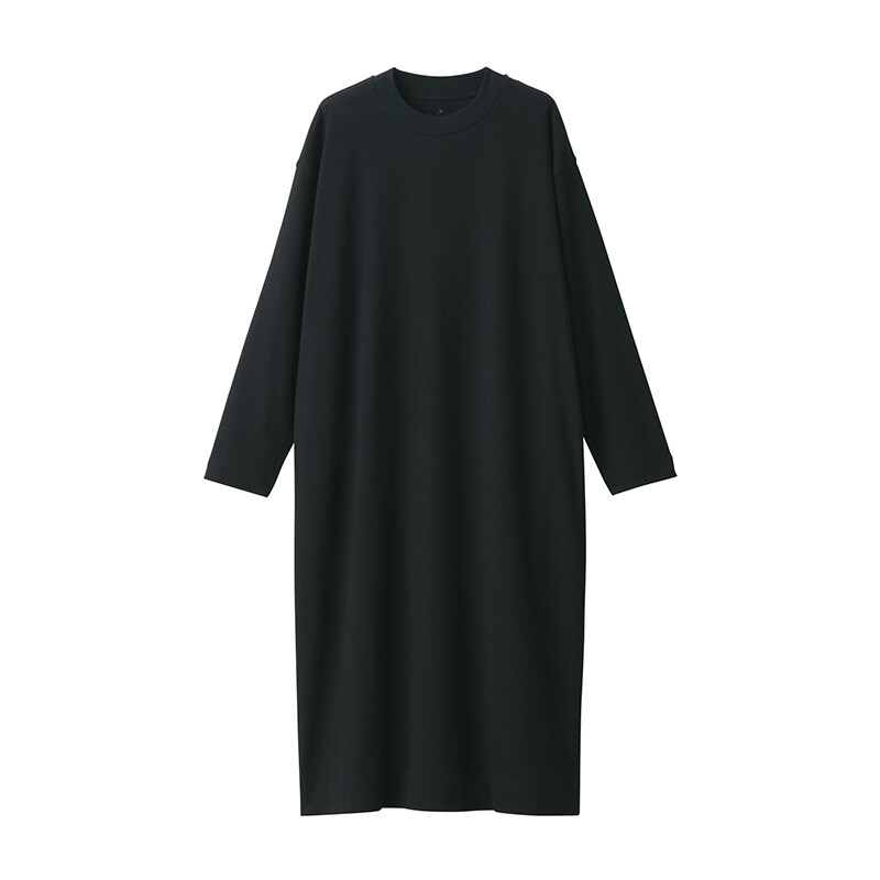 

Платье Muji в двойную рубчик, черный