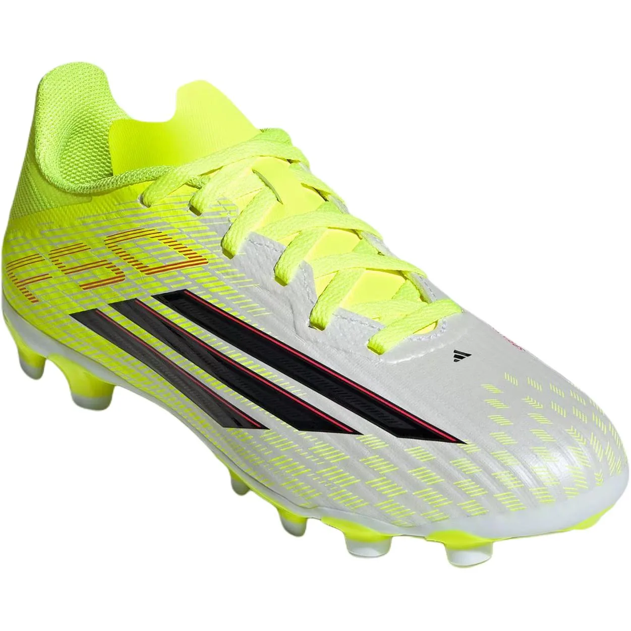 Adidas Футбольные бутсы F50 League Low top белые неоново-желтые детские — фото 4