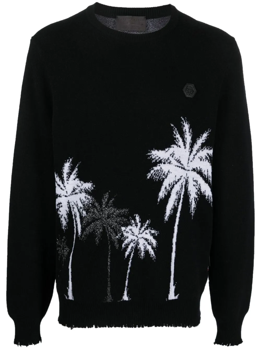 

Жаккардовый пуловер Hawaii Philipp Plein, черный