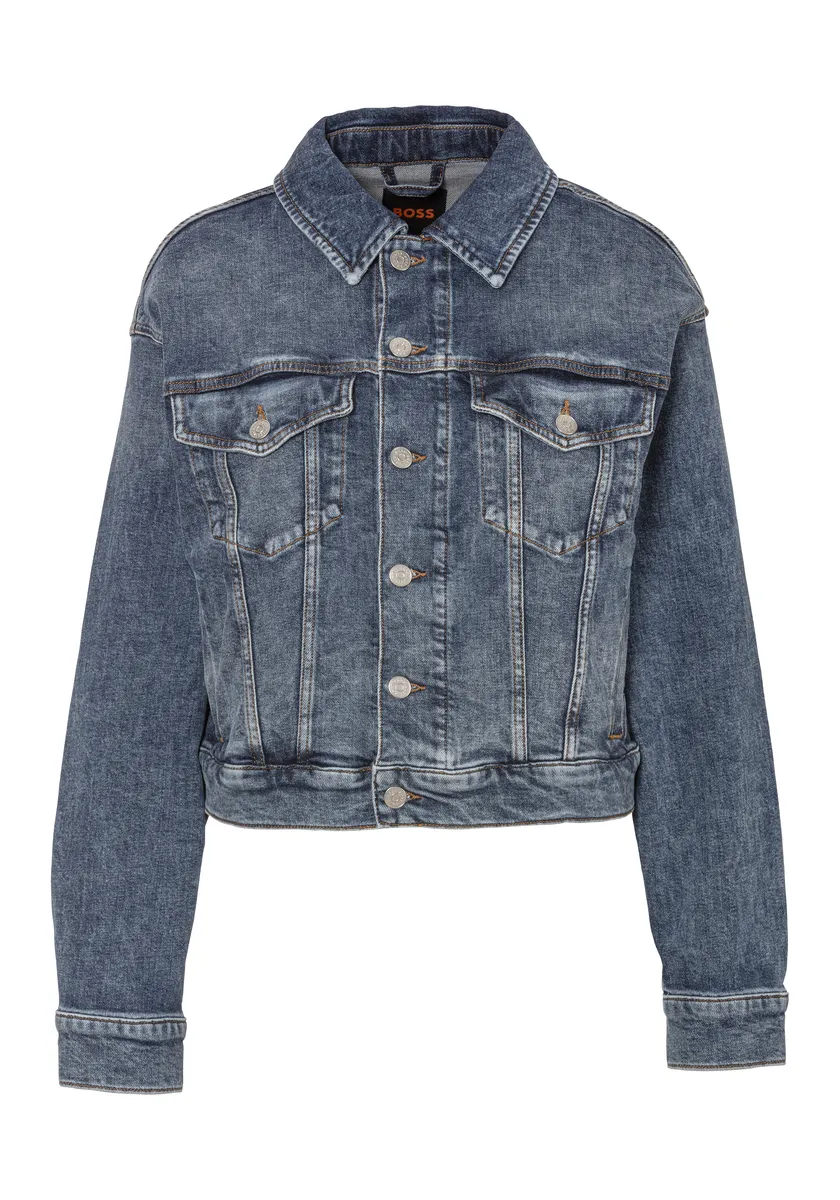 

Джинсовая куртка BOSS ORANGE "C_TRUCKER JACKET", с нагрудными карманами на пуговицах, синий