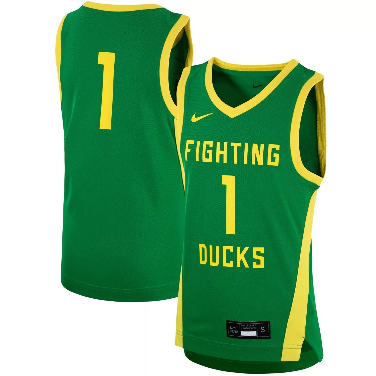 

Реплика молодежной баскетбольной майки Nike #1 Green Oregon Ducks Team Nike