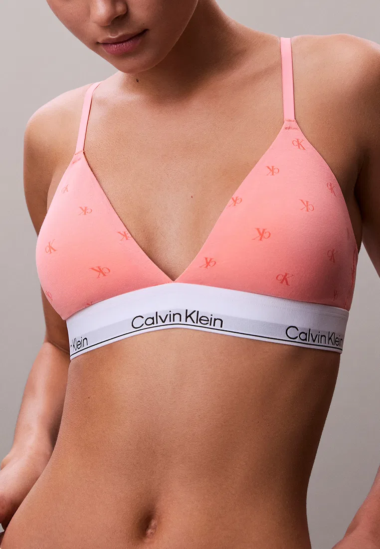 Бюстгальтер-бралетт треугольный, на легкой подкладке, Calvin Klein — фото 3