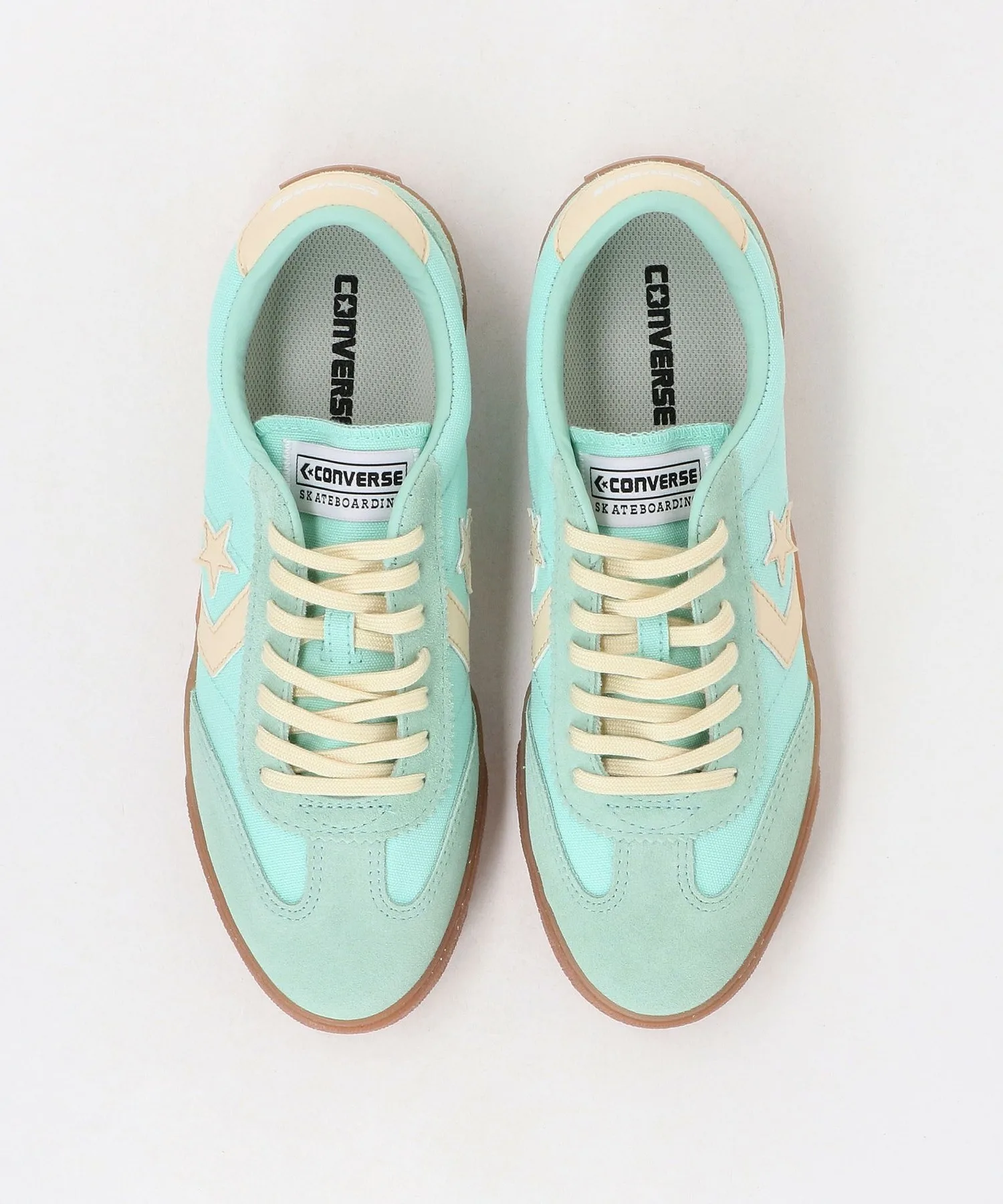 Мужские кроссовки из канвы и замши Road Classic SK OX CONVERSE светло-голубые — фото 3