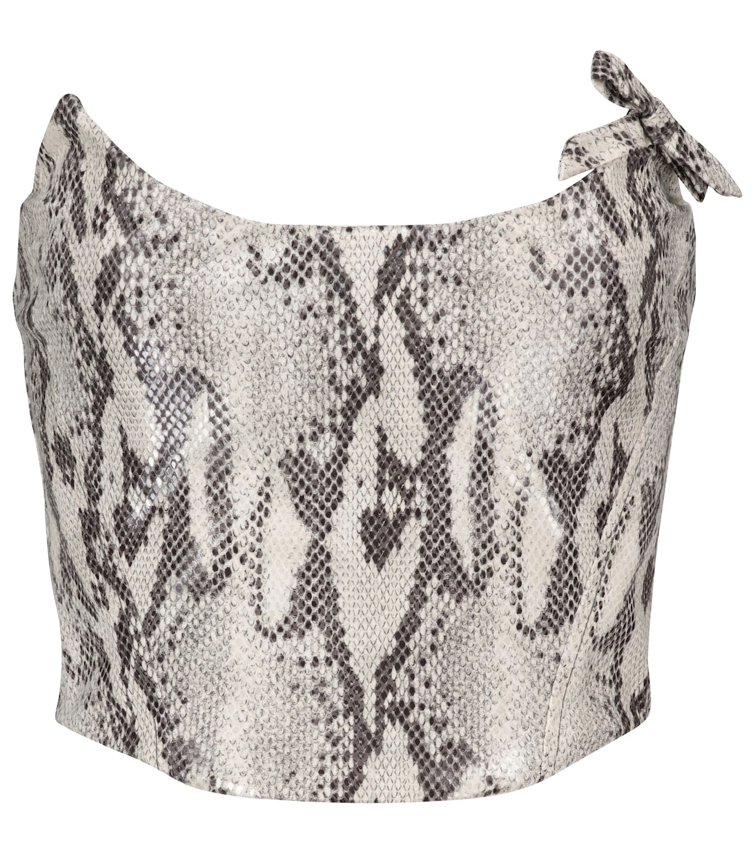 

Бюстье со змеиным принтом Alessandra Rich, Light Grey