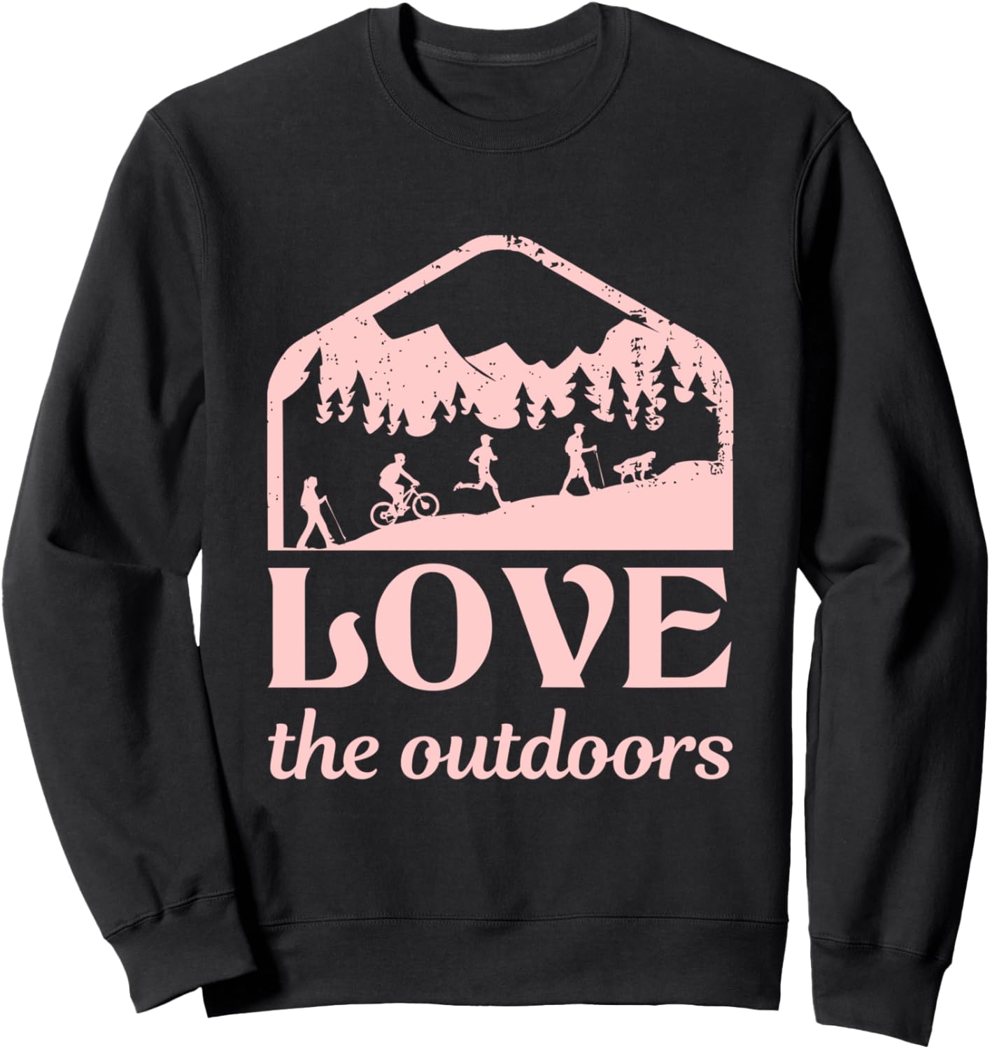 

Толстовка Hiking, Mountain Lines, Alpine Motifs, Hiking., черный