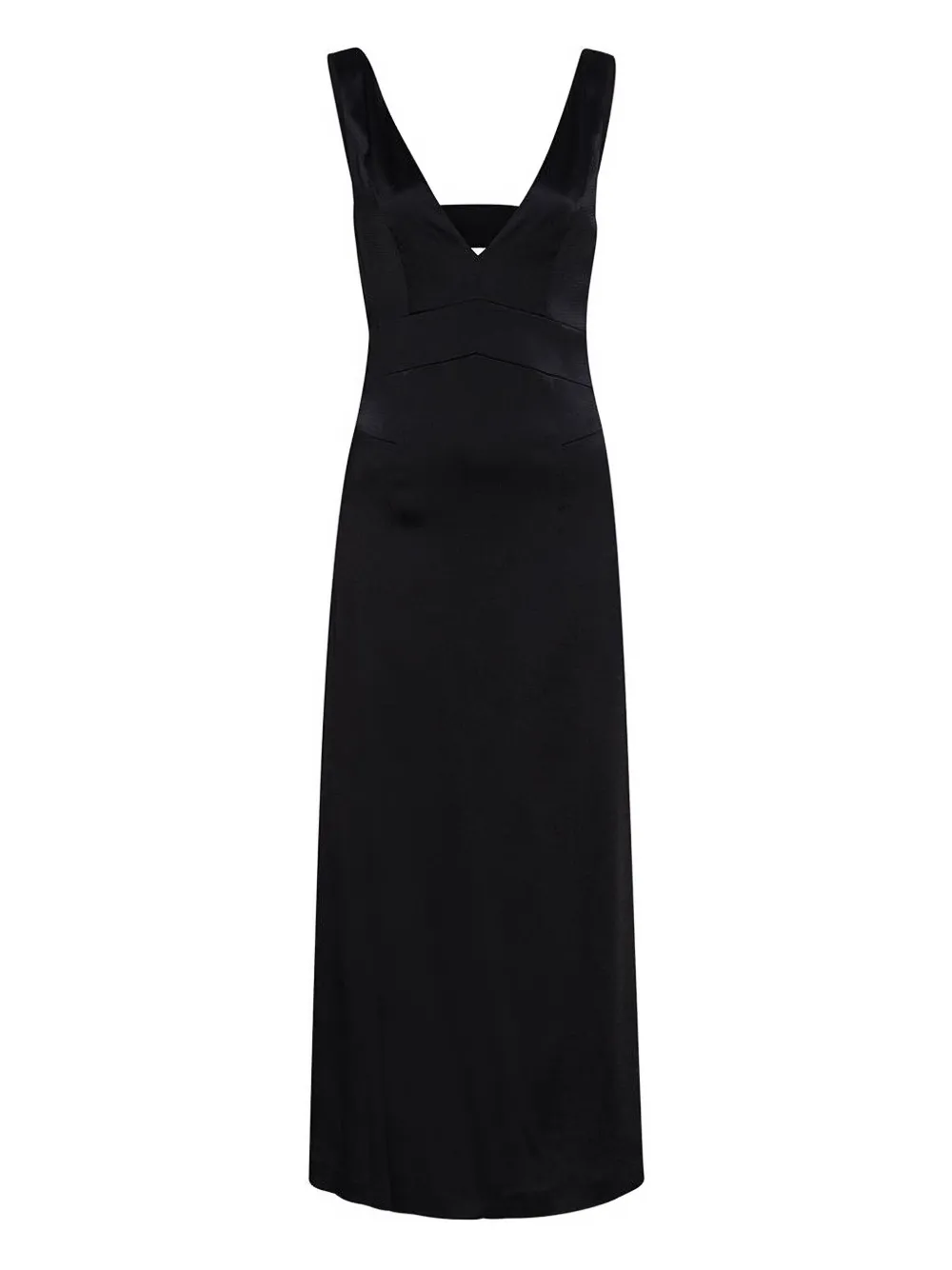 

Платье миди с V-образным вырезом и открытой спиной Ivy Oak, черный
