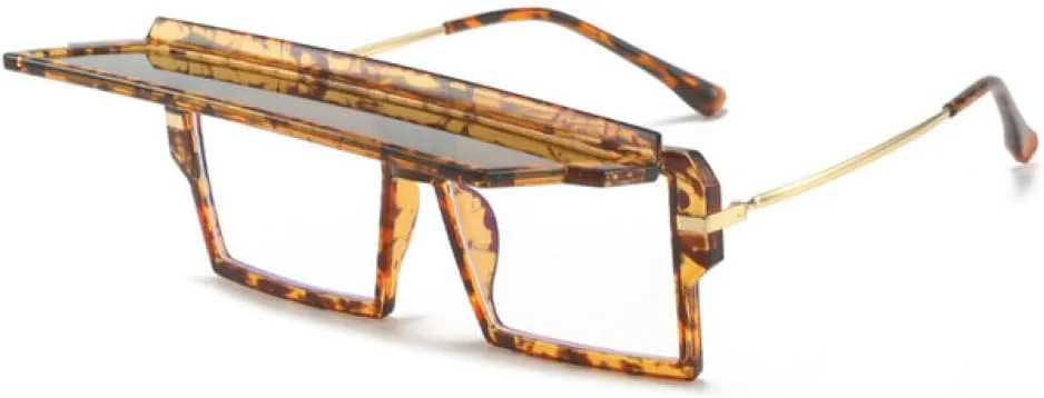 

Женские солнцезащитные очки-раскладушки в стиле панк, мужские солнцезащитные очки One P1ecee с леопардовым принтом, защитные очки UV400 LANGSER, Leoaprd-brown