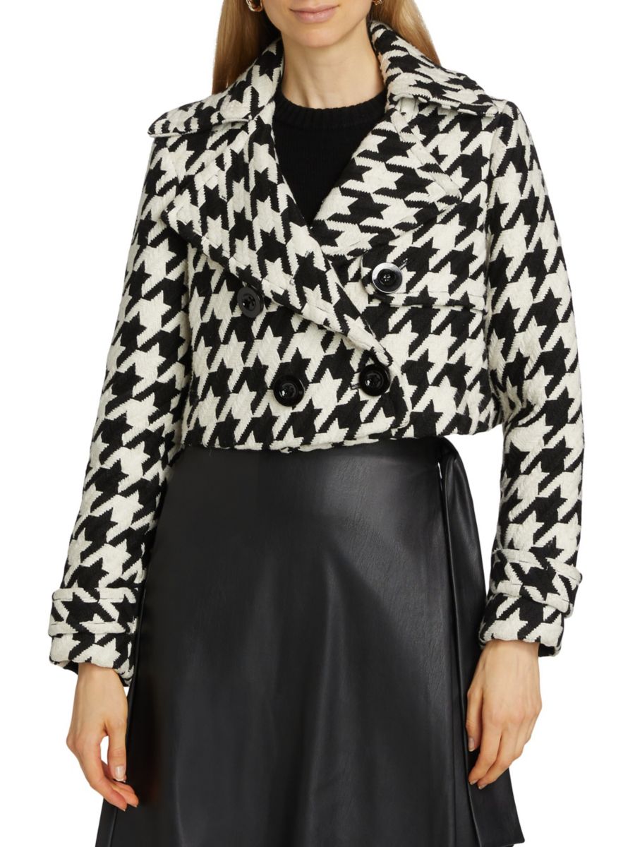 

Двубортный пиджак Ally Houndstooth Toccin, цвет Jet Optic