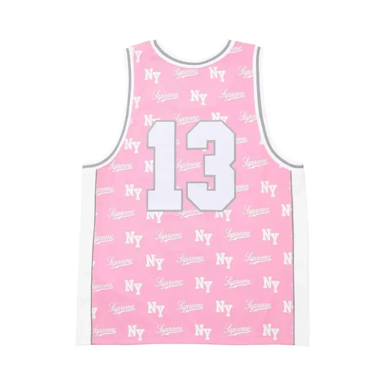 Футболка Supreme x Mitchell & Ness Monogram, розовый — фото 2