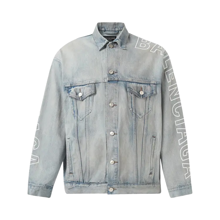 

Куртка Balenciaga Large Fit 'Dirty Blue', синий