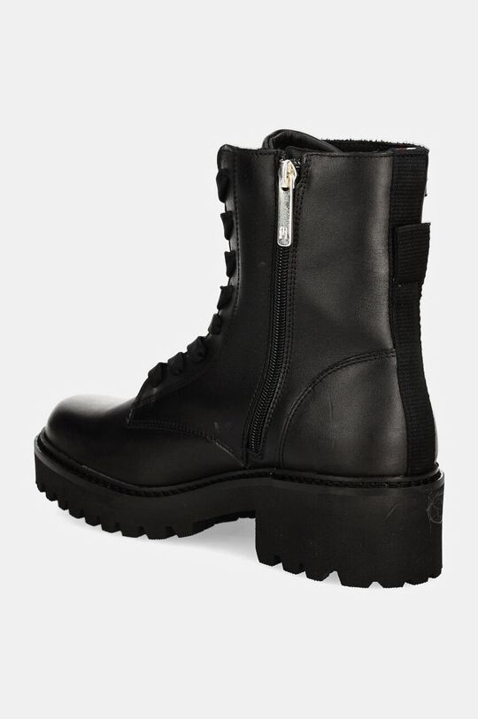 Кожаные ботинки CHIC Mid HEEL LEATHER на шнуровке Tommy Hilfiger, черный — фото 3