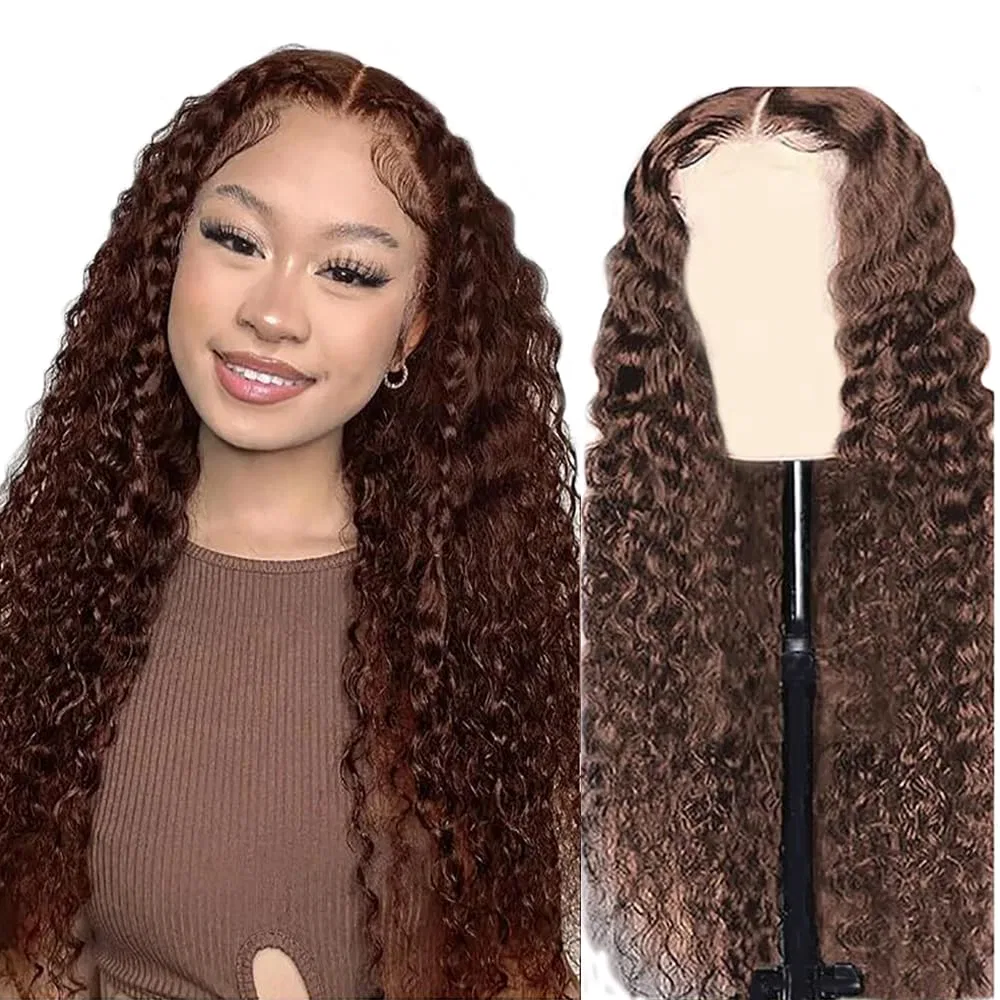 Парик из натуральных волос «13 x 4 Lace Front Deep Wave» Gsoroel, #4-Dp-13X4