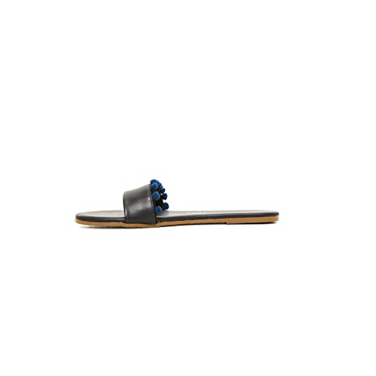 Женские сандалии Alex Pom Pom Slide в стиле Валентина TKEES, цвет valentina — фото 3