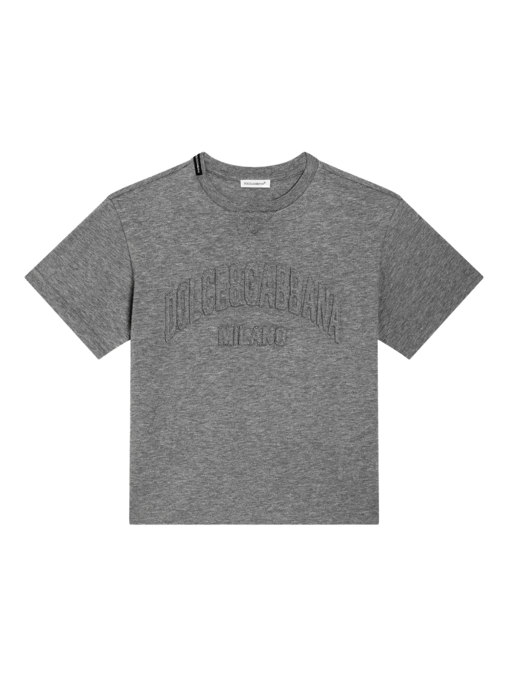 

Футболка с тисненым логотипом Dolce & Gabbana Kids, серый