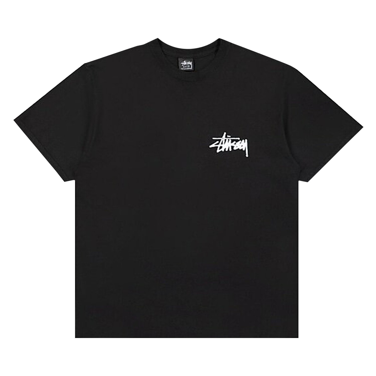 Футболка Stussy Old Phone, окрашенная в пигмент, черная