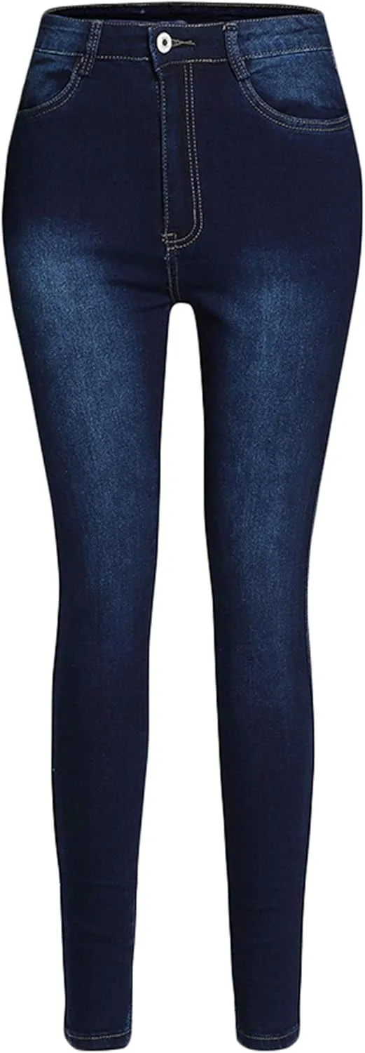 

Andongnywell женские джинсы с высокой талией и застежкой на пуговицах