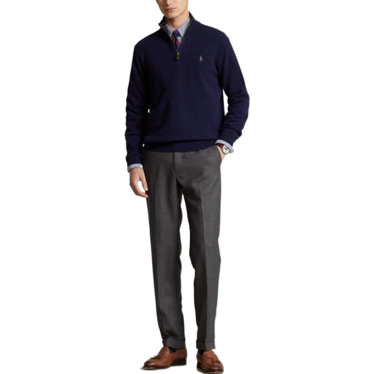 Polo Ralph Lauren Вязаный свитер мужской синий FW22 — фото 4
