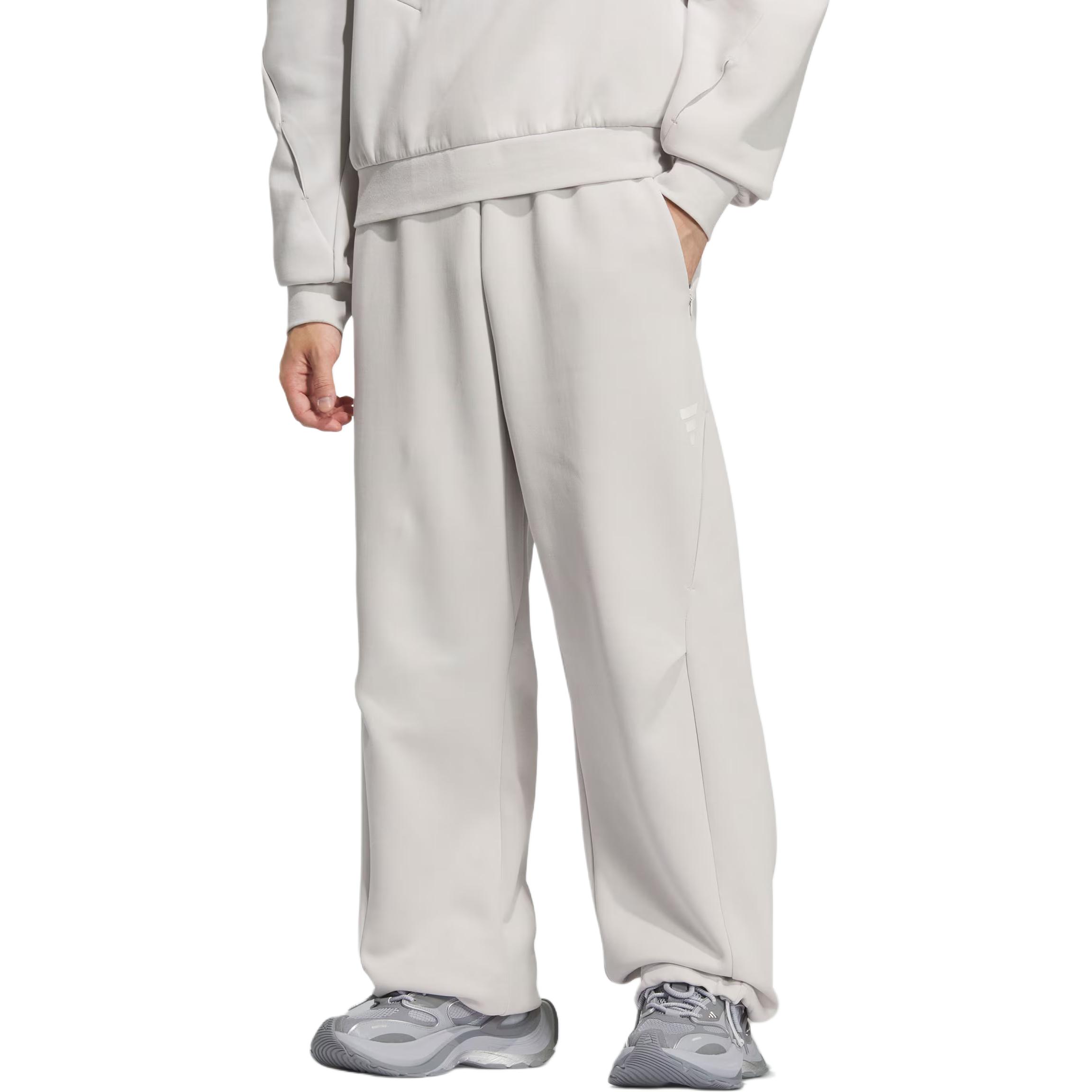 Брюки спортивные FOS SS25 KNIT TRACKSUIT BOTTOMS мужские Adidas, светло-серый — фото 2