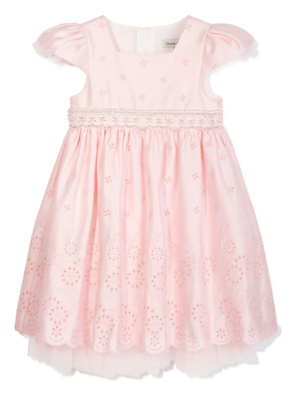 Платье с объемными рукавами и вышивкой Dress & Fleur, розовый — фото 2