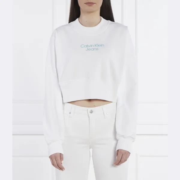 

Толстовка Institution укороченного кроя со сборками Calvin Klein, белый