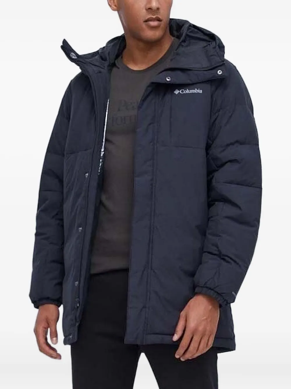 

Пуховик с капюшоном Columbia, синий