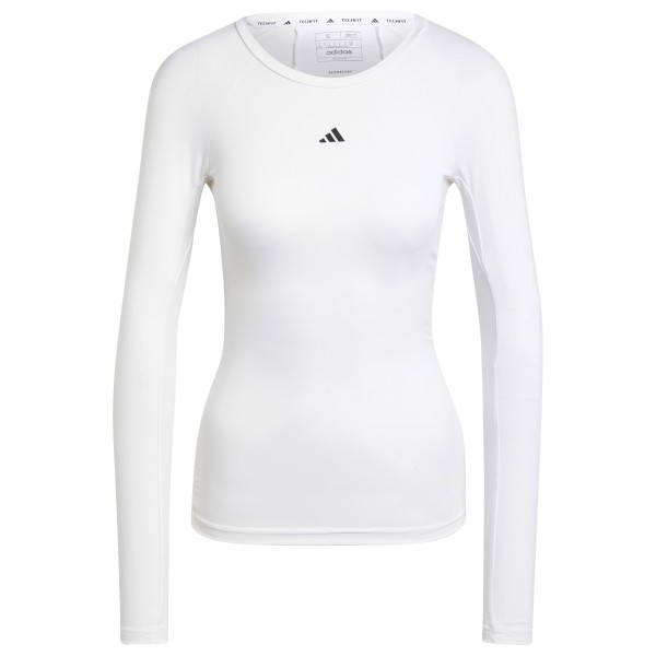 

Женский тренировочный топ Techfit L/S - функциональная рубашка Adidas, белый