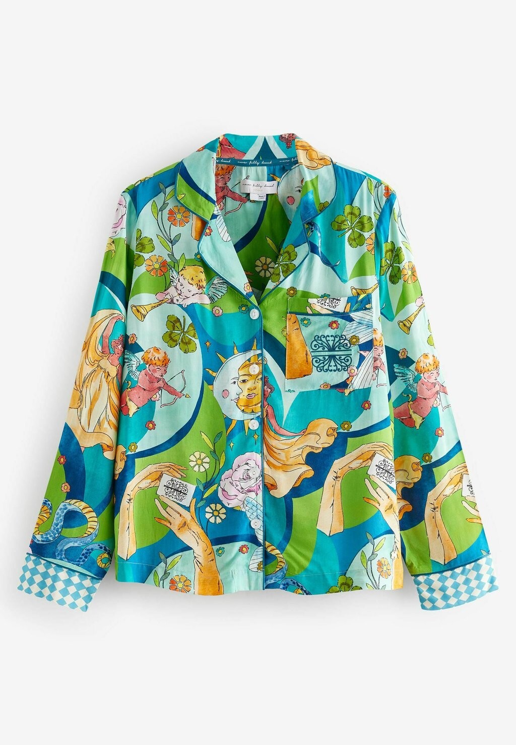 

Пижамный комплект BUTTON THROUGH REGULAR FIT Never Fully Dressed, синий