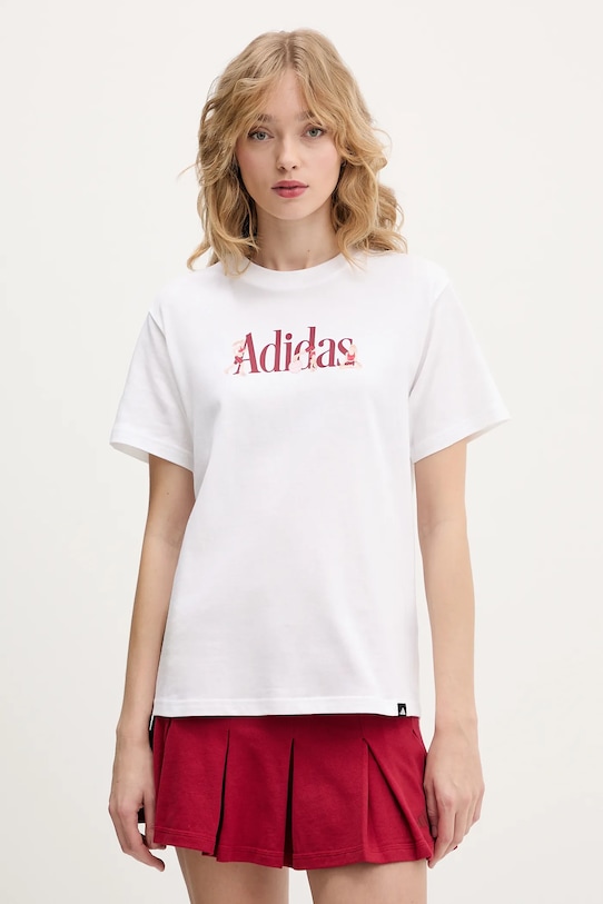 

Мягкая спортивная хлопковая футболка Adidas, белый