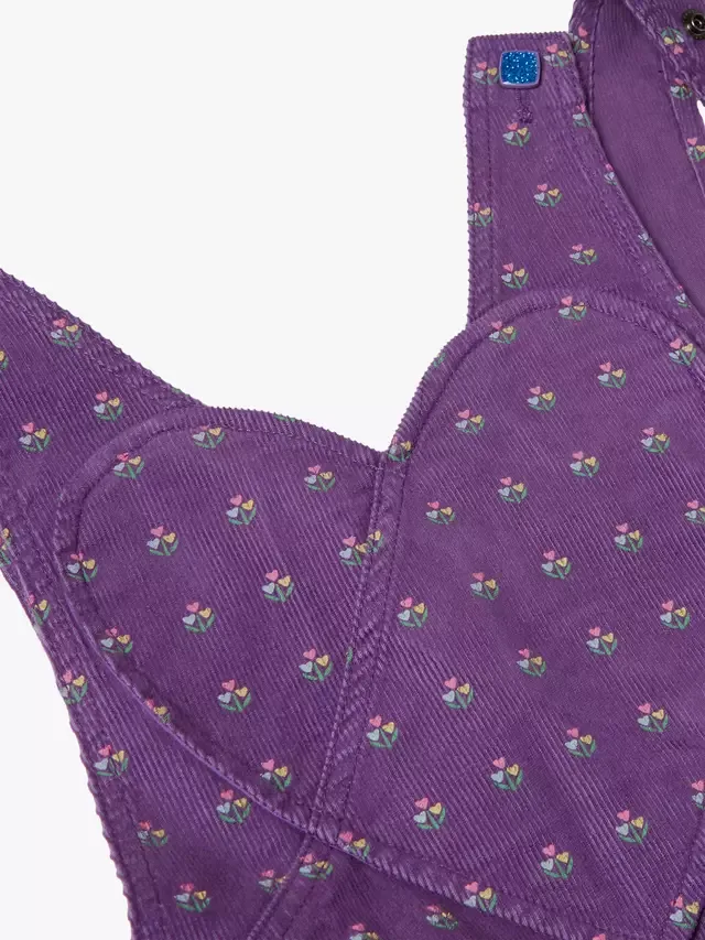 Детский комбинезон с цветочным узором, фиолетовый Benetton — фото 3