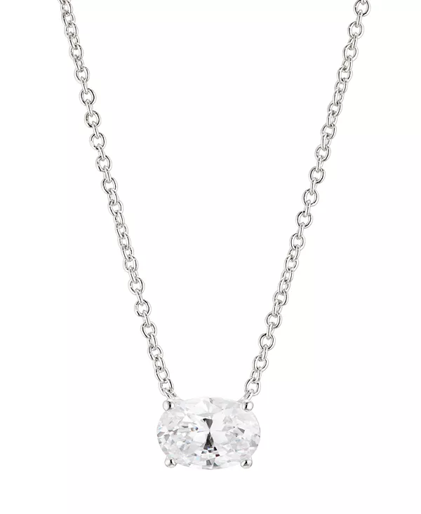 

Ожерелье из овальных кубических цирконий, 16 дюймов + 2 дюйма, создано для Macy's. Eliot Danori, rhodium