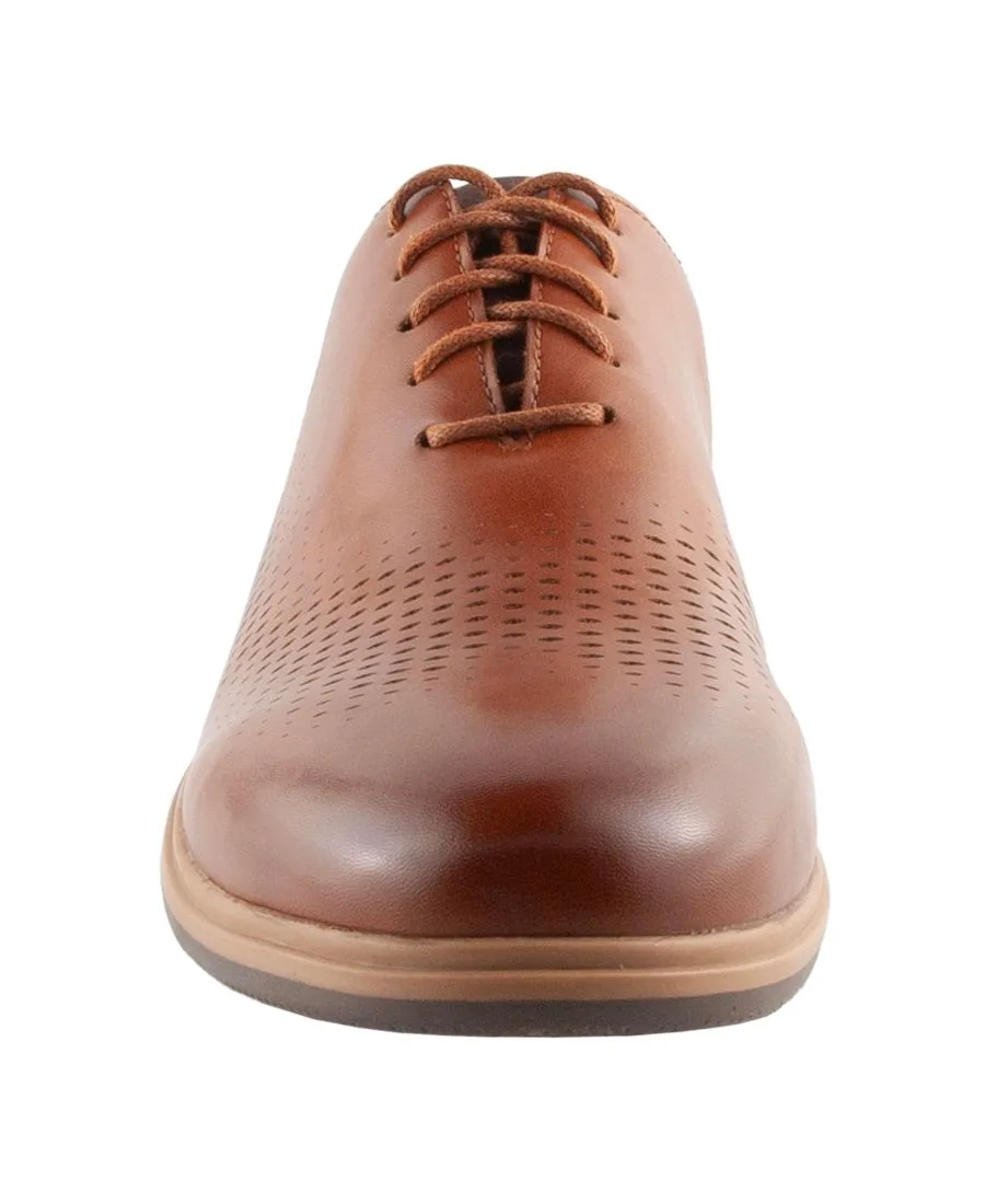 Мужские перфорированные классические оксфорды Valencia Comfort DEER STAGS, Cognac — фото 4