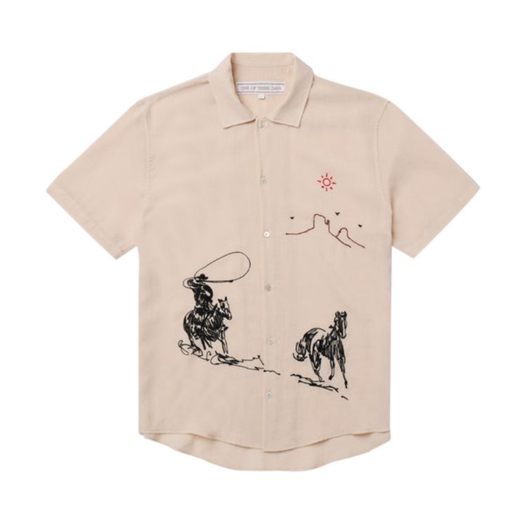 

Рубашка One Of These Days Into The Distance Camp Shirt 'Ivory', белый