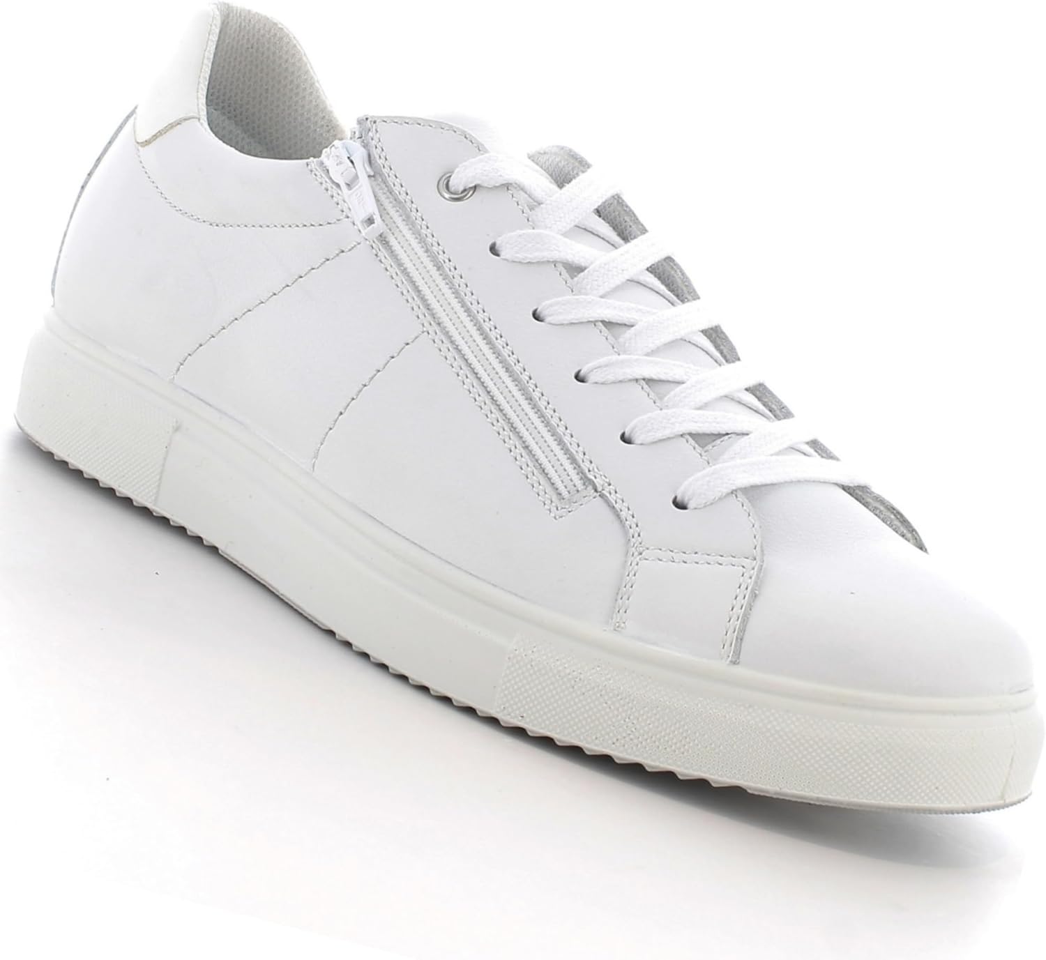 

Мужские кожаные кроссовки Alpine Swiss Dante, сделанные в Италии, современные минималистичные туфли с боковой молнией, шнуровкой, низкие модные кроссовки, белый