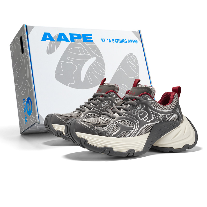 

Амортизирующие, износостойкие, низкие, массивные кроссовки для мужчин Aape, mist серый