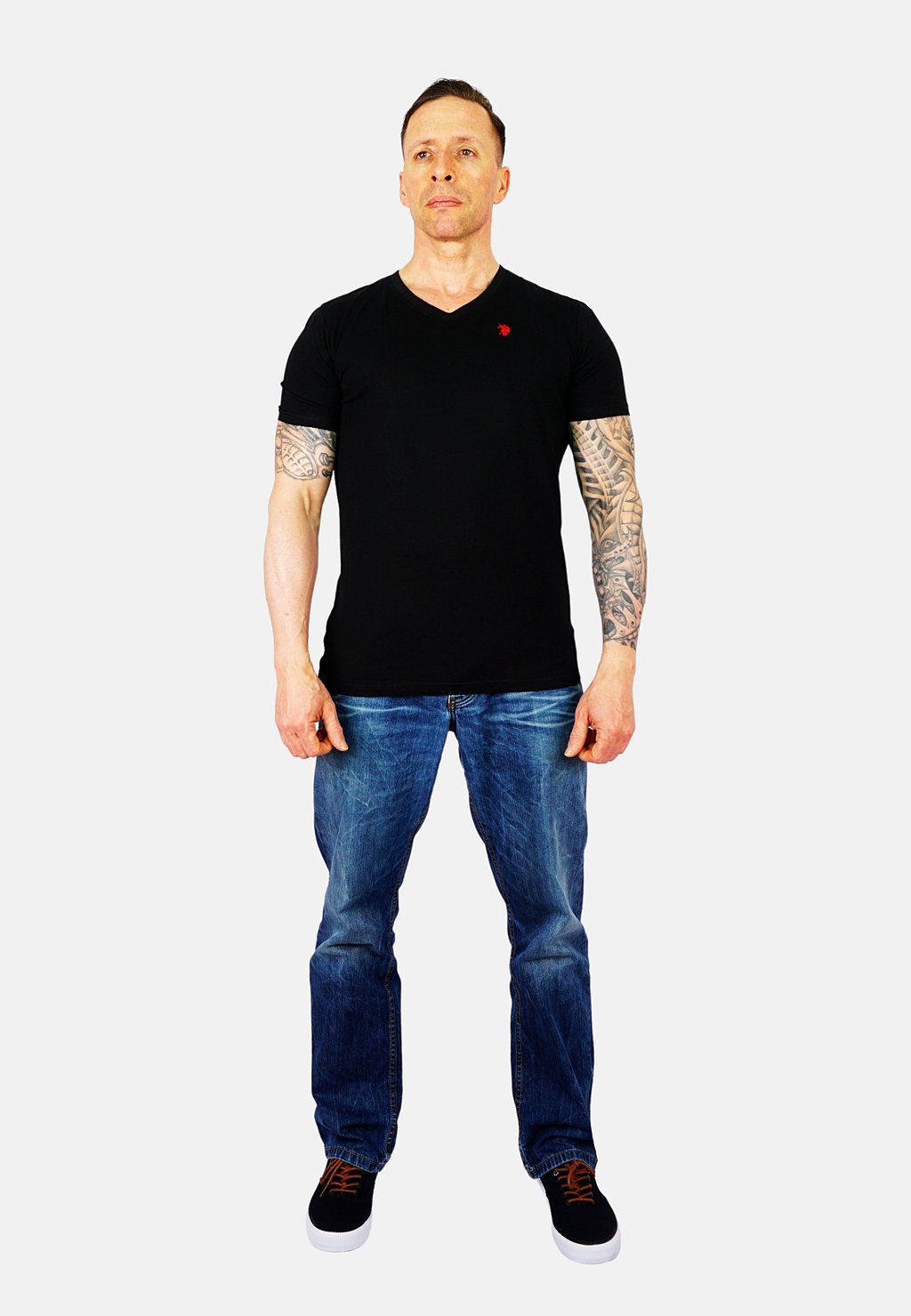 Базовая футболка 2 PACK SHORTSLEEVE V-NECK U.S. Polo Assn., черный — фото 2