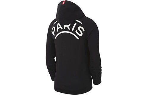 Толстовка Air Jordan X PSD Crossover Paris Saint-Germain Zipper Back paris logo Black Asia Edition, черный — фото 2