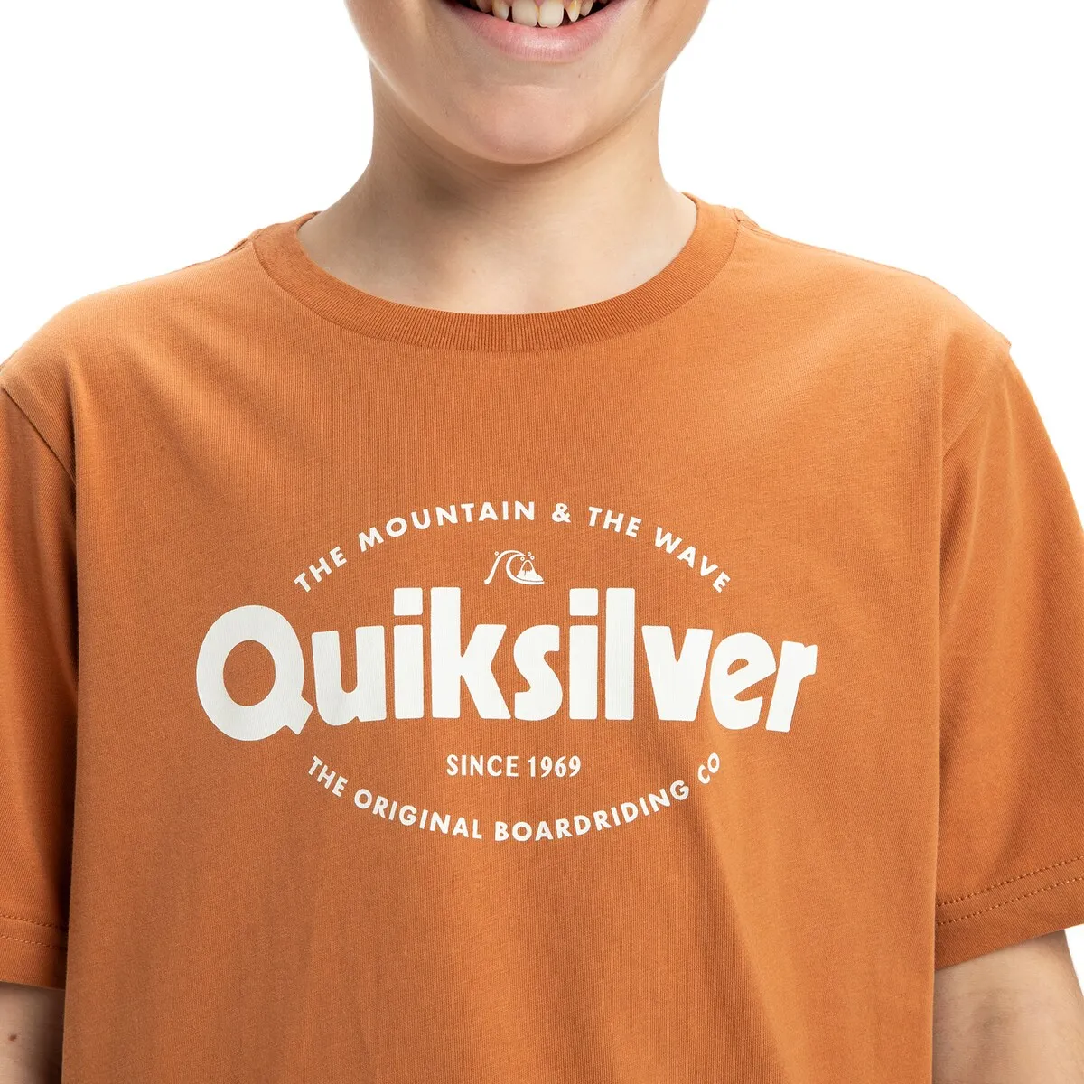 Детская футболка Quiksilver Ev Shape All Days, коричневый — фото 4