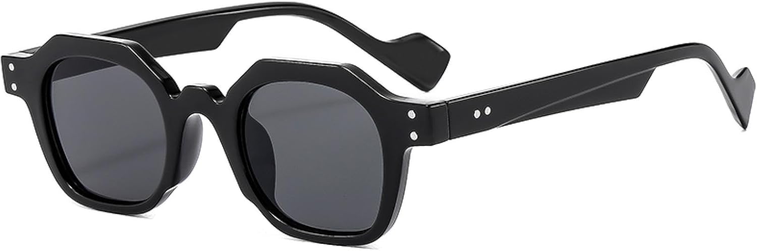 

Ретро-солнцезащитные очки маленького размера с многоугольным рисунком в виде рисовых зерен, защита от УФ-излучения UV400, унисекс, женские и мужские, модные солнцезащитные очки WNCKSQ, C1