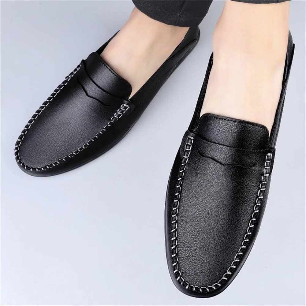 Лоферы из искусственной кожи мужские, Black DHFIRUFSHLO — фото 3