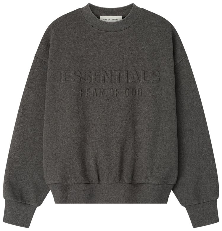 

Классическая толстовка с круглым вырезом и тиснением Fear of God Essentials, серый