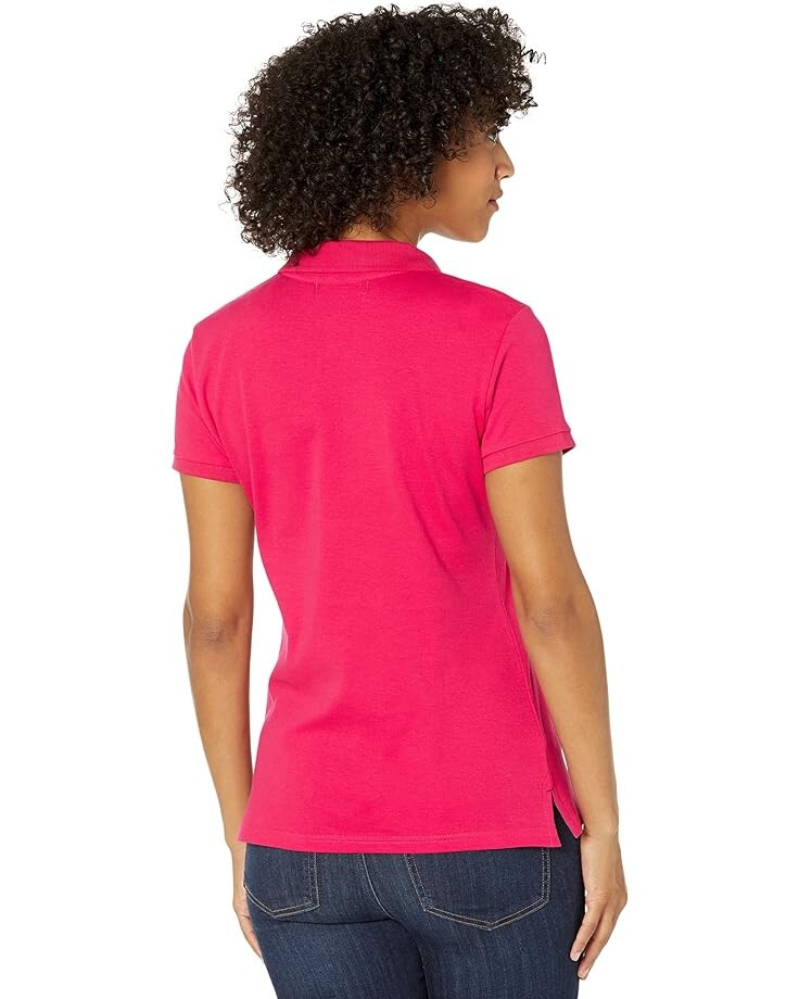 

Поло U.S. POLO ASSN. Solid Small Pony Interlock Polo Shirt, цвет Electric Fuchsia