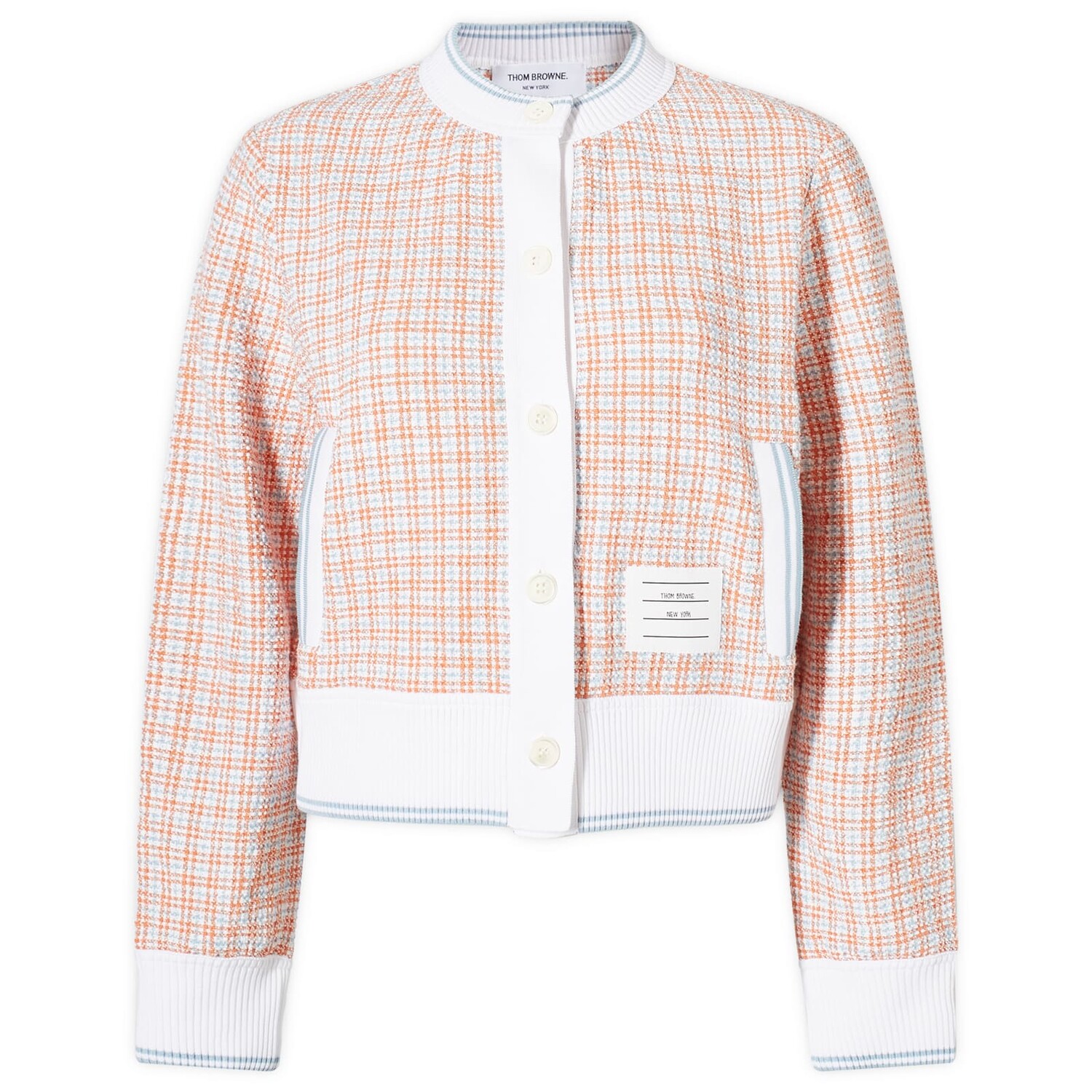 

Кардиган Thom Browne Tweed Crew, оранжевый