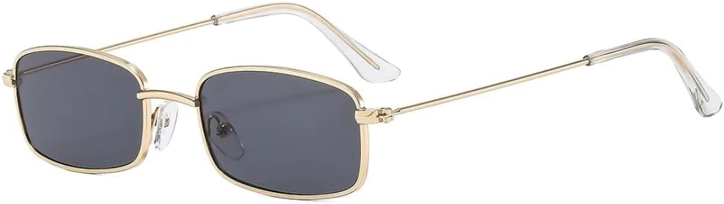 

Солнцезащитные очки с защитой UV400 | Маленький размер | Металлическая оправа | Линзы конфетных цветов | Для занятий спортом на открытом воздухе и вождения DSVIGF, Gold Black