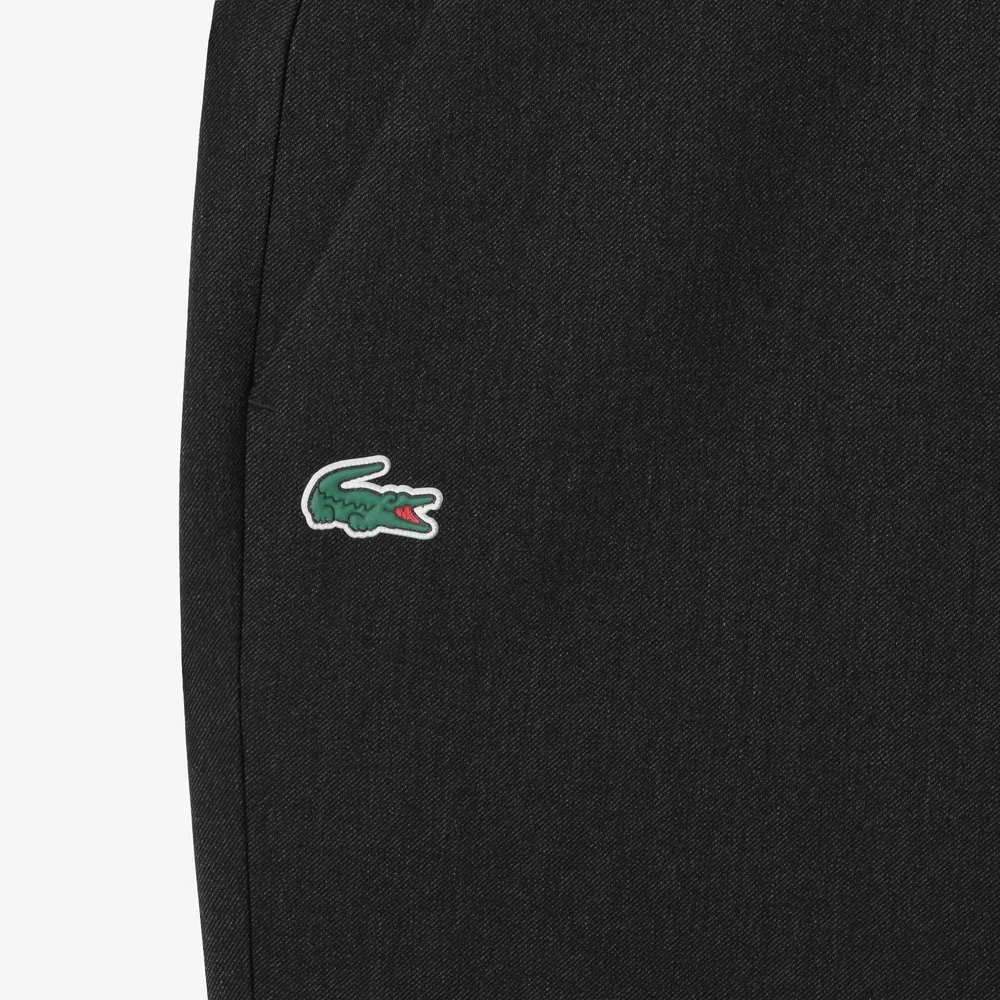 Мужские осенние брюки из имитации шерсти чёрные от Lacoste — фото 3