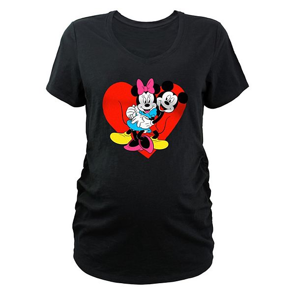 

Футболка для беременных с принтом Mickey Mouse и Minnie Mouse в объятиях Disney