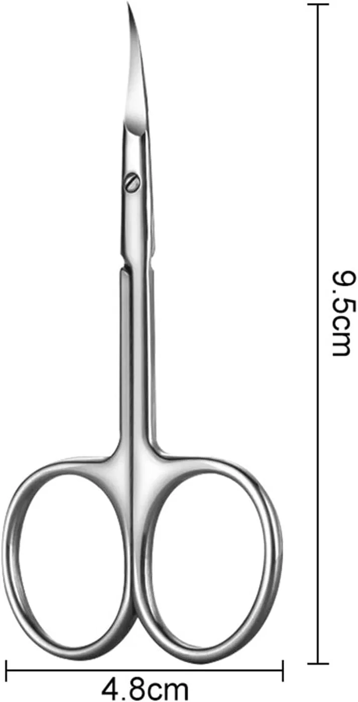 Ножницы для кутикулы с изогнутым кончиком Lzzyfpx, Silver — фото 2